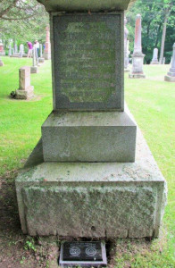 George Crane grave. Photo courtesy of Brenda Corby