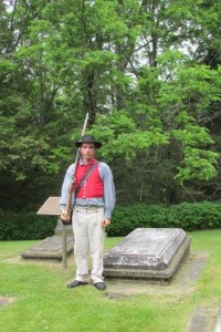 Sentry at Thomas Talbot grave. Photo courtesy of Brenda Corby