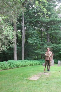 Sentry at Gilman Willson grave Photo courtesy of Brenda Corby.