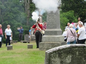 Three round salute at John Pearce grave. Photo provided by St. Peter’s Anglican Church, Wallacetown Ontario