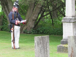 Sentry at Walter Storey grave. Photo provided by St. Peter’s Anglican Church, Wallacetown Ontario