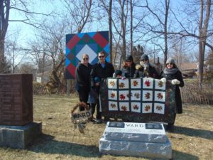 Quilt of Valour displayed after the unveiling