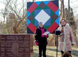 Speaking at plaque ceremony