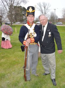 Mason David Harding with reenactor