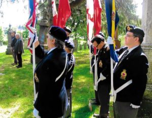 Members of the Royal Canadian Legion Battlefield Branch 622, with MPP Paul Miller