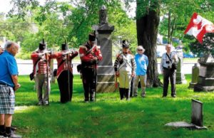 Re-enactors of 2nd Lincoln Militia honour Private Richard London