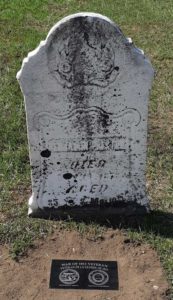 Benjamin Preston's marker at Stockdale Cem., Quinte West. photo by P Johnson