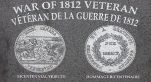 War of 1812 Graveside Marker Plaque