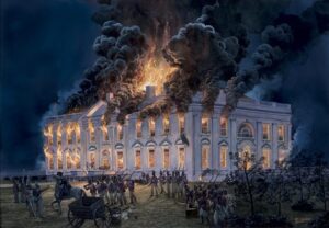 Burning of the White House by artist Tom Freeman